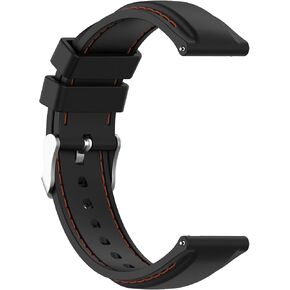 متوافق مع سوار بديل TicWatch Pro 3، سوار معصم سيليكون بديل لـ TicWatch Pro 3/3 LTE، ناعم ومتين (أسود سيليكون) in Kuwait