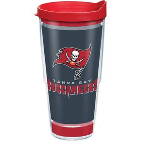 كوب Tervis ذو الجدران الثلاثية NFL Tampa Bay Buccaneers المعزول يحافظ على المشروبات باردة وساخنة، 30oz - الفولاذ المقاوم للصدأ، Touchdown