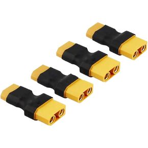 4PCS XT60 to XT90 Adapter Male XT60 to Female XT90 Connector Adapter Wireless RC Lipo Battery Connectors for RC FPV Drone Car Lipo NiMH Battery Charger ESC