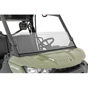 Rough Country Half Front Windshield for Can-Am Defender - 98162031A