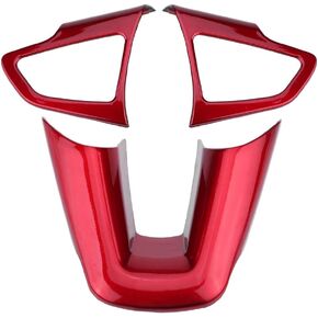 KIMISS 3Pcs ABS Car Styling Steering Wheel Buttons Decoration Cover Trim Sticker Decoration for Ford Focus 2015-2018