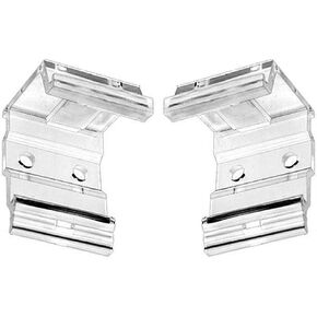 2pcs Clear Plastic Bracket Hidden Mounting Bracket Clips for Some 1" Vinyl or Aluminum Mini Blinds with 1" x 1" Headrail.