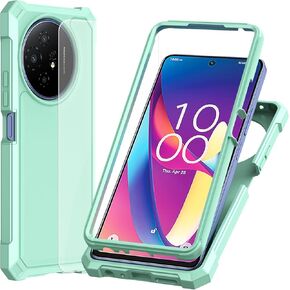 Ailiber for TCL 50 XL Case, TCL 50XL 5G Phone Case with Screen Protector, Dual Layer Protection, Shockproof Corner TPU Bumper, Heavy Duty Protective Phone Cover for TCL 50 XL 5G-Black