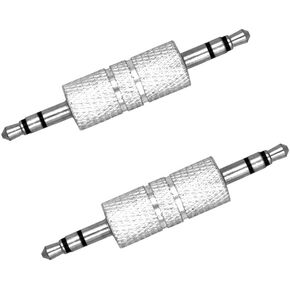 3.5 mm Male to Male Audio Connector, 1/8 inch Audio Adapter Metal 3.5mm Jack to 3.5mm Jack Adapter. (2)