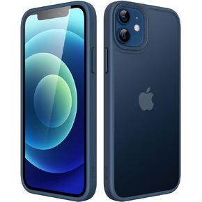 JETech Matte Case for iPhone 12 Mini 5.4-Inch, Shockproof Military Grade Drop Protection, Frosted Translucent Back Phone Cover, Anti-Fingerprint (Black)