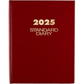 AT-A-GLANCE 2024 Daily Diary, Standard Diary, 7-1/2" x 9-1/2", Medium, Hardcover, Red (SD3741324)