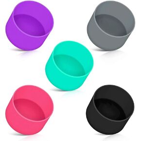5 Pieces Protective Silicone Boot Anti-Slip Bottom Sleeve Cover Silicone Flex Boot for Sports Water Bottles for 12oz-24oz Water Bottles Accessories in Saudi Arabia