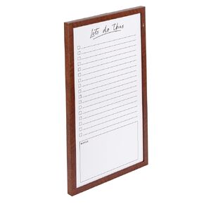 Magnetic Dry Erase Whiteboard Calendar with White Wood Edge,to Do List and Space for Note,Chic Wording Make Things Happen, Schedule Planning Boards,12x22
