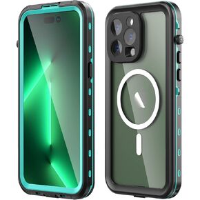Nisso Waterproof Underwater Snorkeling Phone Case for iPhone 14/13/12/11 Pro Max Mini Xr/X/Xs/Samsung Galaxy Note10/9/8/S10/9/8 Ultra Plus Professional (iPhone 14 pro max, Clear Black)