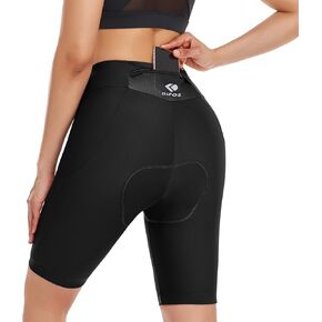 Women's Padded Bike Shorts Cycling Shorts with Pockets Wide Waist