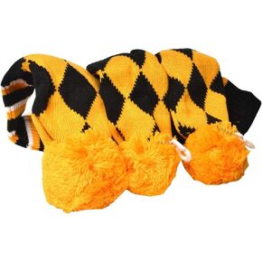 3 قطع من أغطية رأس الجولف المحبوكة 1-3-5 للسائق وغابات الممرات مع تصميم رقبة طويلة عتيقة من Argyle باللون الأصفر والأسود مجموعة أغطية رأس نادي الجولف بوم بوم in Kuwait