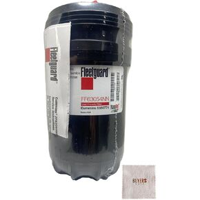 FF63054NN Original Fleetguard Fuel Filter Replaces FF63009 (Kit includes 1 filter and 1 microfiber cleaning cloth)