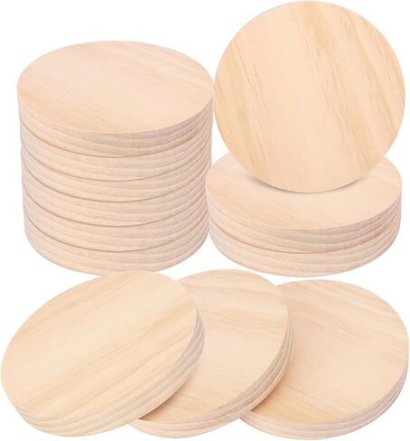 9 PCS 8 Inch Wooden Discs Circles, Unfinished Wood Coasters, Natural Wood Slices, Round Wooden Plaques for DIY Crafts, Home Decoration,Door Hangers, Wood Engraving, Wood Engraving, by GNIEMCKIN. in Saudi Arabia