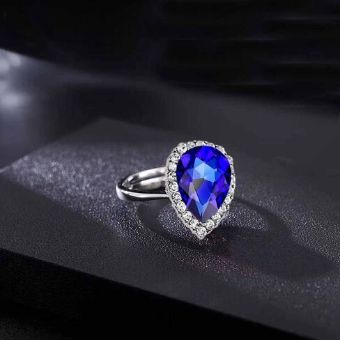 مجموعة مجوهرات مكونة من 3 قطع للنساء من الكريستال وقلادة وحلقة in Kuwait