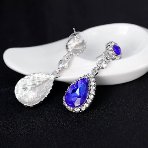 مجموعة مجوهرات مكونة من 3 قطع للنساء من الكريستال وقلادة وحلقة in Kuwait