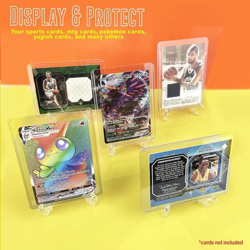 25 Toploader and 10 Stand Bundle, Designed for Perfect Trading Card Display and Protection Including Sports Cards, MTG, Yugioh, Pokemon and Other Standard Sized Cards. in Saudi Arabia