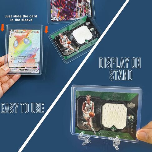 25 Toploader and 10 Stand Bundle, Designed for Perfect Trading Card Display and Protection Including Sports Cards, MTG, Yugioh, Pokemon and Other Standard Sized Cards. in Saudi Arabia