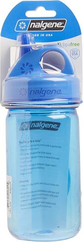 Nalgene Grip-N-Gulp Bottle with Cover, Blue, 12 oz in Saudi Arabia