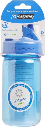 Nalgene Grip-N-Gulp Bottle with Cover, Blue, 12 oz in Saudi Arabia