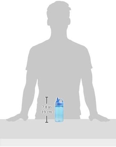 Nalgene Grip-N-Gulp Bottle with Cover, Blue, 12 oz in Saudi Arabia