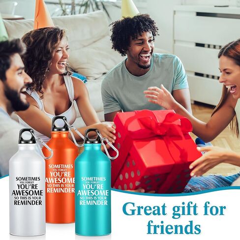 Tanlade 20 Pcs Thank You Gifts 20oz Aluminum Water Bottles Reusable Leak Proof Twist Lid Buckle Sports Water Bottle Appreciation Gift for Employee Coworkers Teacher Christmas(Black) in Saudi Arabia
