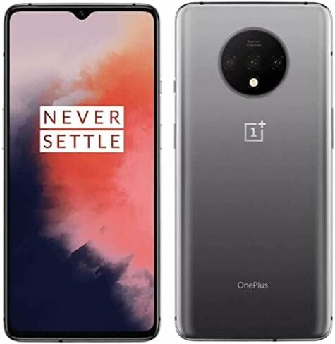 OnePlus 7T 8GB RAM 128GB ROM الطراز الأمريكي HD1905 مفتوح من المصنع شاشة 6.55 بوصة AMOLED 90 هرتز ثنائي الشريحة فضي بلوري ضمان الولايات المتحدة in Kuwait