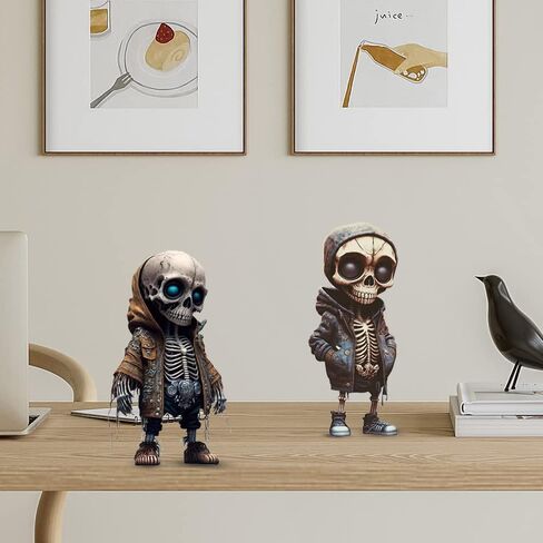تماثيل هيكل عظمي رائعة، تمثال هيكل عظمي صغير، تماثيل من الراتنج للهالوين، ديكور مكتب لطيف لغرفة المنزل in Kuwait