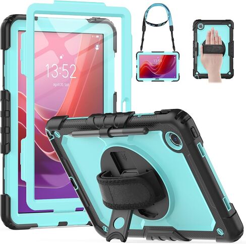 HXCASEAC Case for Lenovo Tab M11 Case with Screen Protector/Rotating Hand Strap/Stand, Protective Tab M11 Tablet Case (TB-330FU/TB-330XU) Cover 2024, Black in Saudi Arabia