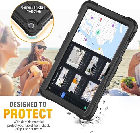 HXCASEAC Case for Lenovo Tab M11 Case with Screen Protector/Rotating Hand Strap/Stand, Protective Tab M11 Tablet Case (TB-330FU/TB-330XU) Cover 2024, Black in Saudi Arabia