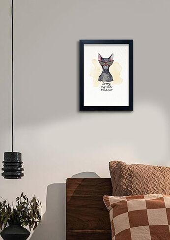 Black Cat Wall Art Bathroom Wall Decor Print Black and White Canvas Wall Art "Sorry My Cat Said No" Gallery Wall Prints Funny Cat Black Cat in Famous Painting Small Size Decor Wall Art in Saudi Arabia