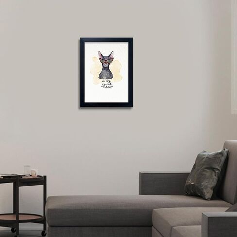 Black Cat Wall Art Bathroom Wall Decor Print Black and White Canvas Wall Art "Sorry My Cat Said No" Gallery Wall Prints Funny Cat Black Cat in Famous Painting Small Size Decor Wall Art in Saudi Arabia