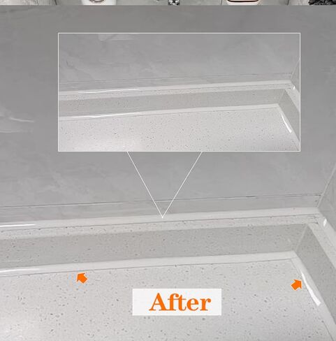 Ceiling Molding Peel and Stick, Flexible Trim Self Adhesive, Caulk Strip for Stove, Sink, Toilet, Tile Edge, Wall Corner, Baseboard, Floor (White) in Saudi Arabia