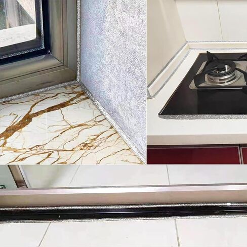 Ceiling Molding Peel and Stick, Flexible Trim Self Adhesive, Caulk Strip for Stove, Sink, Toilet, Tile Edge, Wall Corner, Baseboard, Floor (White) in Saudi Arabia