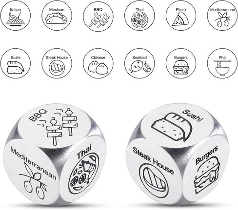 11th Anniversary Steel Gifts, Anniversary Giifts for Husband, Boyfriend Birthday Gift Ideas, Wedding Registry Gifts for Couples, Long Distance Relationship Gifts, Date Night Ideas, Food Decision Dice in Saudi Arabia