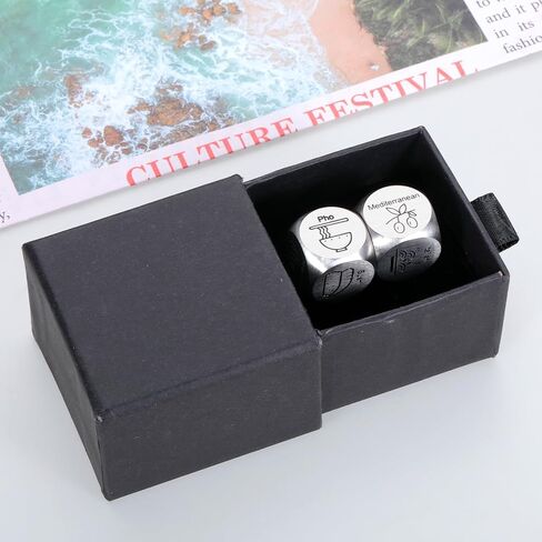11th Anniversary Steel Gifts, Anniversary Giifts for Husband, Boyfriend Birthday Gift Ideas, Wedding Registry Gifts for Couples, Long Distance Relationship Gifts, Date Night Ideas, Food Decision Dice in Saudi Arabia