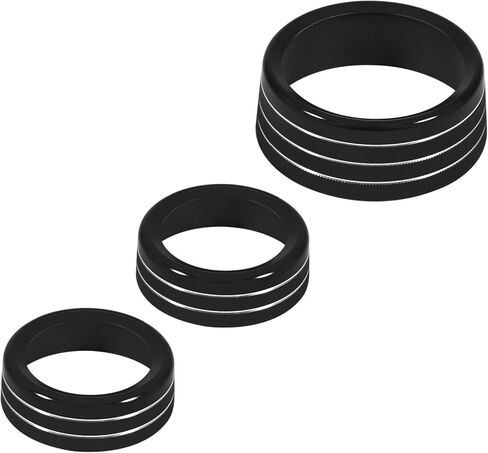 لدودج تشالنجر تشارجر كرايسلر 2015-2021 الملحقات الداخلية الديكور التحول مجداف غطاء الكسوة الموسعة + مكيف الهواء التبديل CD زر مقبض صائق حلقات تقليم (أسود 5PCS) in Kuwait