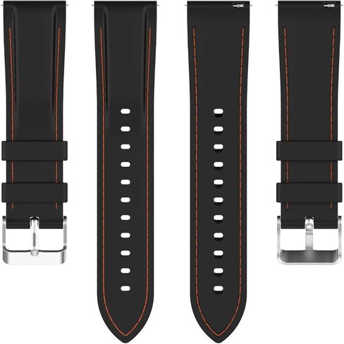 متوافق مع سوار بديل TicWatch Pro 3، سوار معصم سيليكون بديل لـ TicWatch Pro 3/3 LTE، ناعم ومتين (أسود سيليكون) in Kuwait