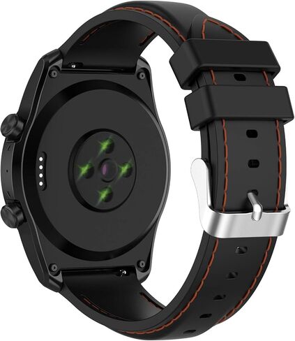 متوافق مع سوار بديل TicWatch Pro 3، سوار معصم سيليكون بديل لـ TicWatch Pro 3/3 LTE، ناعم ومتين (أسود سيليكون) in Kuwait