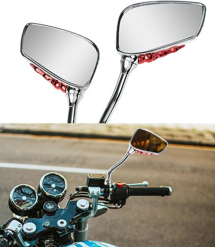 Pairs of Motorcycle Mirrors,Universal 8mm 10mm Motorcycle Rear View Mirrors,Car Accessories Skull Skeleton Hand Bike Mirror,Rearview Side Mirror for Motorcycle Bike (Black) in Saudi Arabia