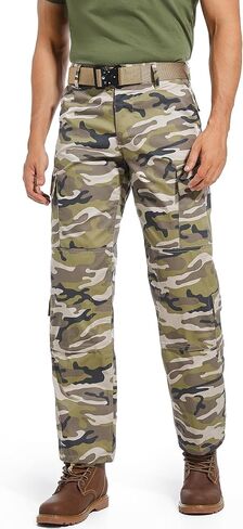Men’s Tactical Pants, 8 Pockets, Double-Layered Knees, CVC Twill Combat Cargo Pants for Work Hiking Performance in Saudi Arabia