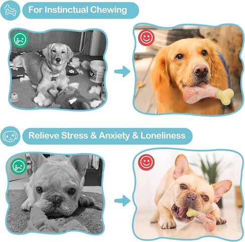 ألعاب مضغ للكلاب من أفونت للمضغ القوي العدواني، مضغ قوي ومتين للكلاب الكبيرة والمتوسطة الحجم، بنكهة الدجاج المطاطية الطبيعية تساعد على التسنين in Kuwait