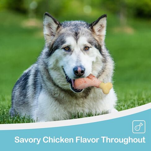 ألعاب مضغ للكلاب من أفونت للمضغ القوي العدواني، مضغ قوي ومتين للكلاب الكبيرة والمتوسطة الحجم، بنكهة الدجاج المطاطية الطبيعية تساعد على التسنين in Kuwait