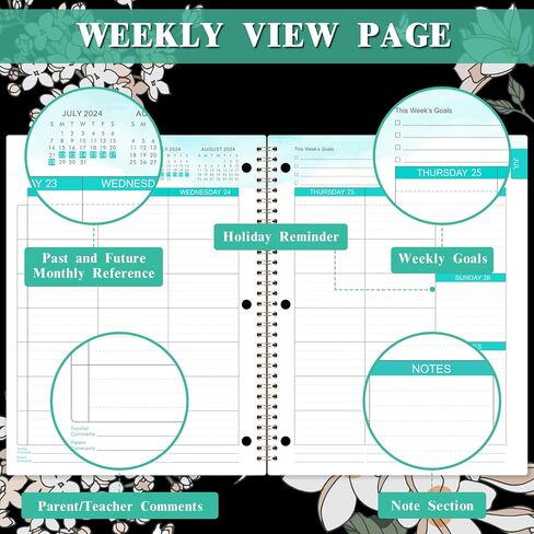 2026-2027 Monthly Planner/Calendar - Jan. 2026 - Dec. 2027, 9" x 11", 2 Year Monthly Planner 2026-2027, Holidays, Month Tabs, Inner Pocket, Note Pages in Saudi Arabia