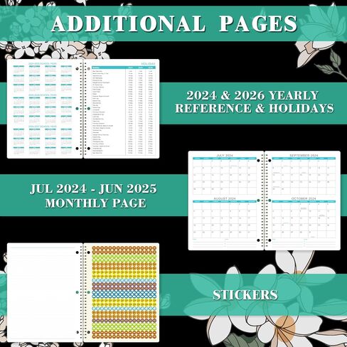 2026-2027 Monthly Planner/Calendar - Jan. 2026 - Dec. 2027, 9" x 11", 2 Year Monthly Planner 2026-2027, Holidays, Month Tabs, Inner Pocket, Note Pages in Saudi Arabia
