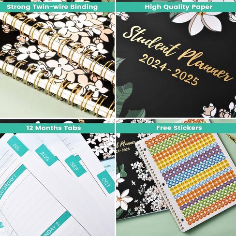 2026-2027 Monthly Planner/Calendar - Jan. 2026 - Dec. 2027, 9" x 11", 2 Year Monthly Planner 2026-2027, Holidays, Month Tabs, Inner Pocket, Note Pages in Saudi Arabia