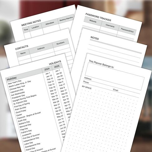 Ospelelf 2024 مخطط الجيب اليومي 2024 تقويمات 12 شهرًا مخطط 4 بوصة × 6 بوصة، غلاف جلدي مخطط شهري أسبوعي مخطط المواعيد بالساعة، ذهبي وردي in Kuwait