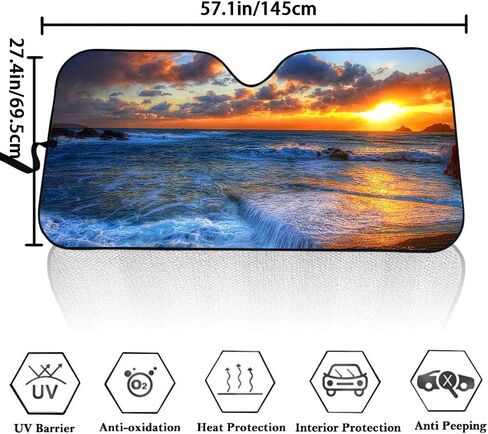 Car Windshield Sunshade Elegant Daisy Flower Print Front Auto Car Front Window Sun Shade Foldable Sun Visor Shield Cover Auto Accessories for Sedan SUV Truck in Saudi Arabia