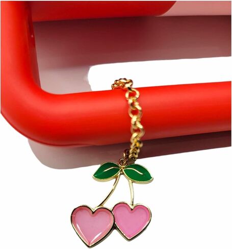 Cherry Heart Tumbler Charm | Gold Stanley Charms | Cherry Tumbler Charms | Very Cherry Hydrojug Charms | Gold Stanley Charms | Cup Handle Charm | Stanley Accessories in Saudi Arabia