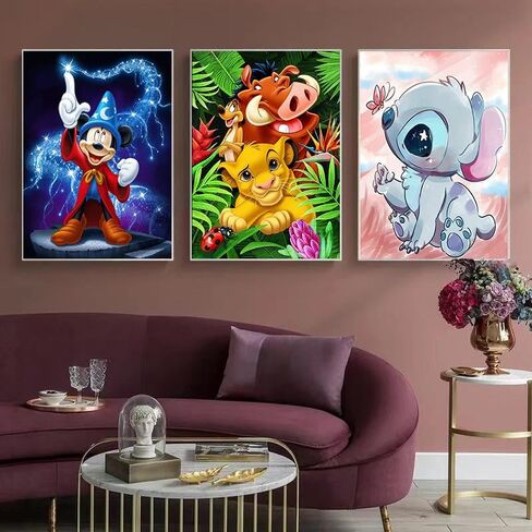 GXGLLPZBY 6 Pack Diamond Painting Kits for Adults Beginners,DIY 5D Diamond Art Kit with Round Full Drill Diamond Dot Gem Art Kits for Adults,Home Wall Decor 9.8x13.8 Inch in Kuwait