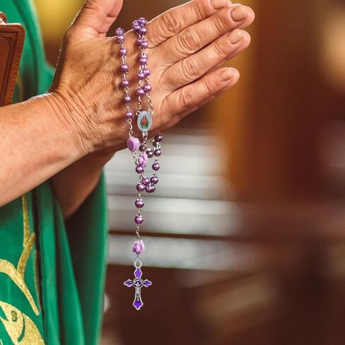 50 قطعة من المسبحة المركزية ميدالية دينية سحر معدني يسوع المينا إيماجينيس لا فيرجن دي غوادالوبي سحر اتصال الصليب المعلقات الخرز الثريا وصلات DIY بها بنفسك البلاستيك مسبحة صنع المجوهرات in Kuwait